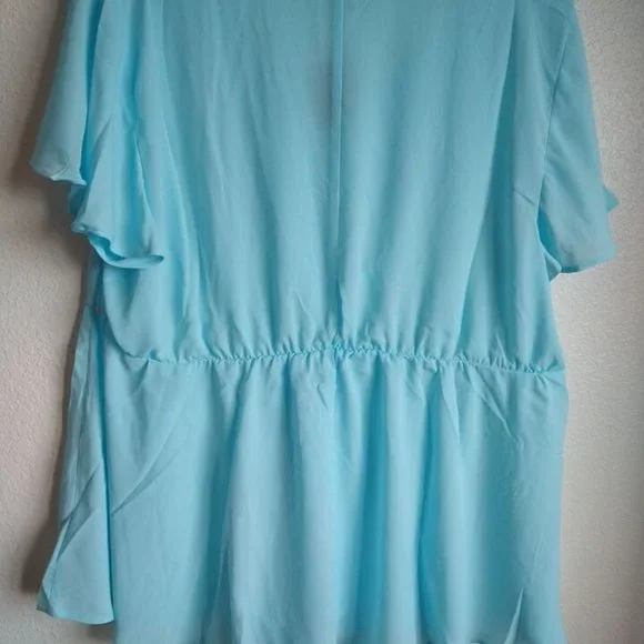 Torrid 1X Blue Sheer Top NWT - Picture 4 of 4